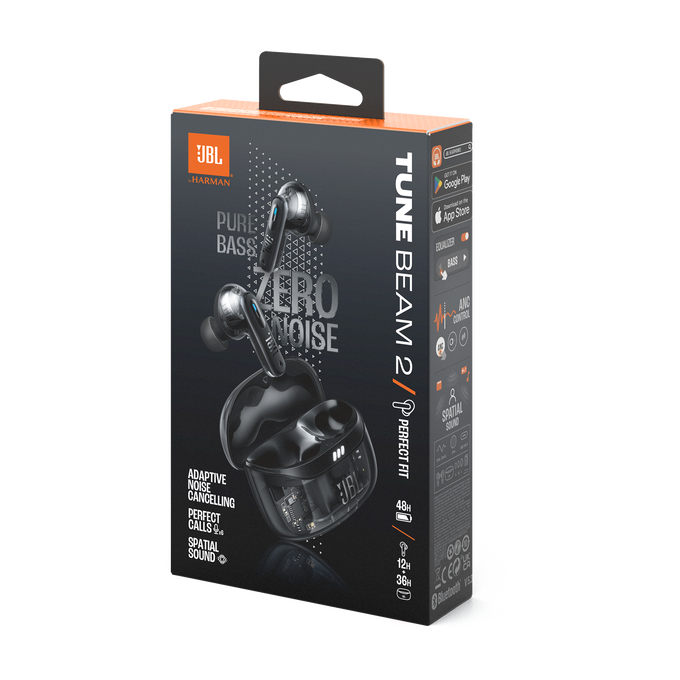 JBL Tune Beam 2 Ghost Edition - Ghost Black - True Wireless Noise Cancelling Earbuds - Detailshot 15 image number null